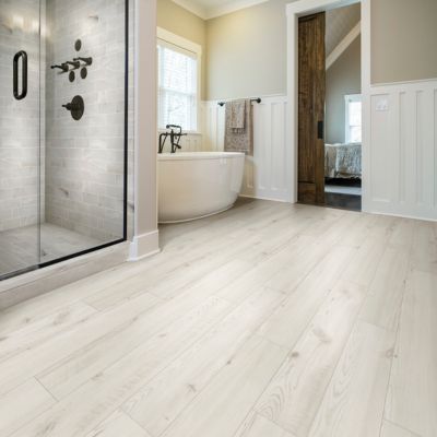 luxury vinyl flooring bathroom remodel in FWB